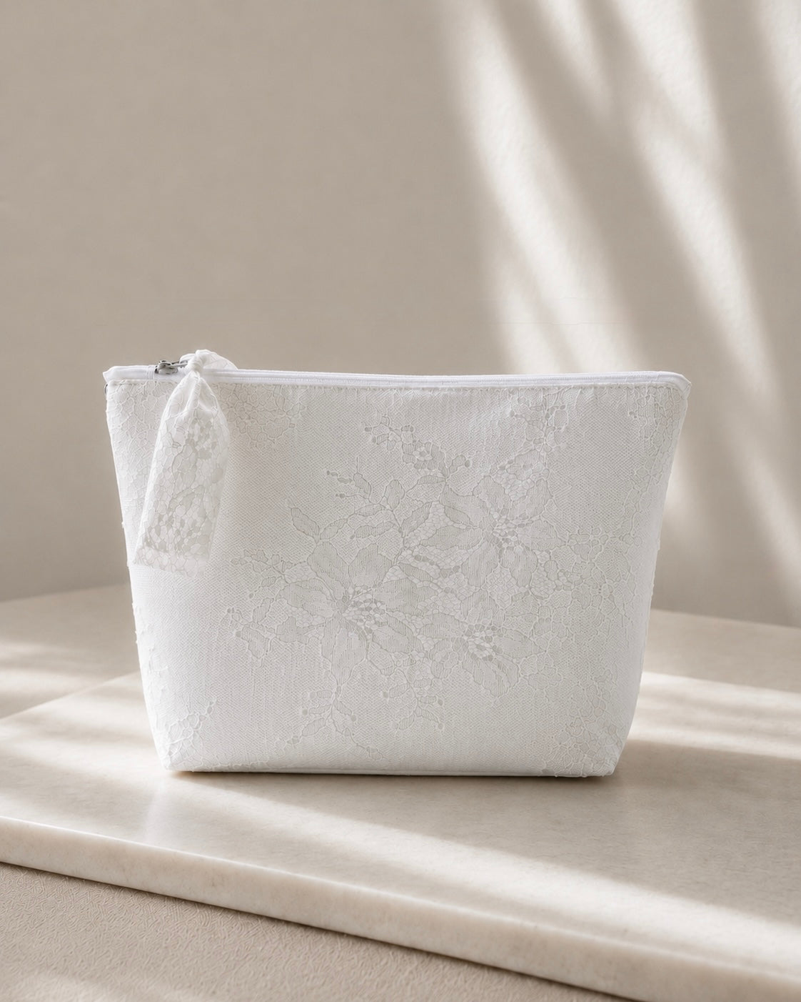 White Lace Pouch Medium
