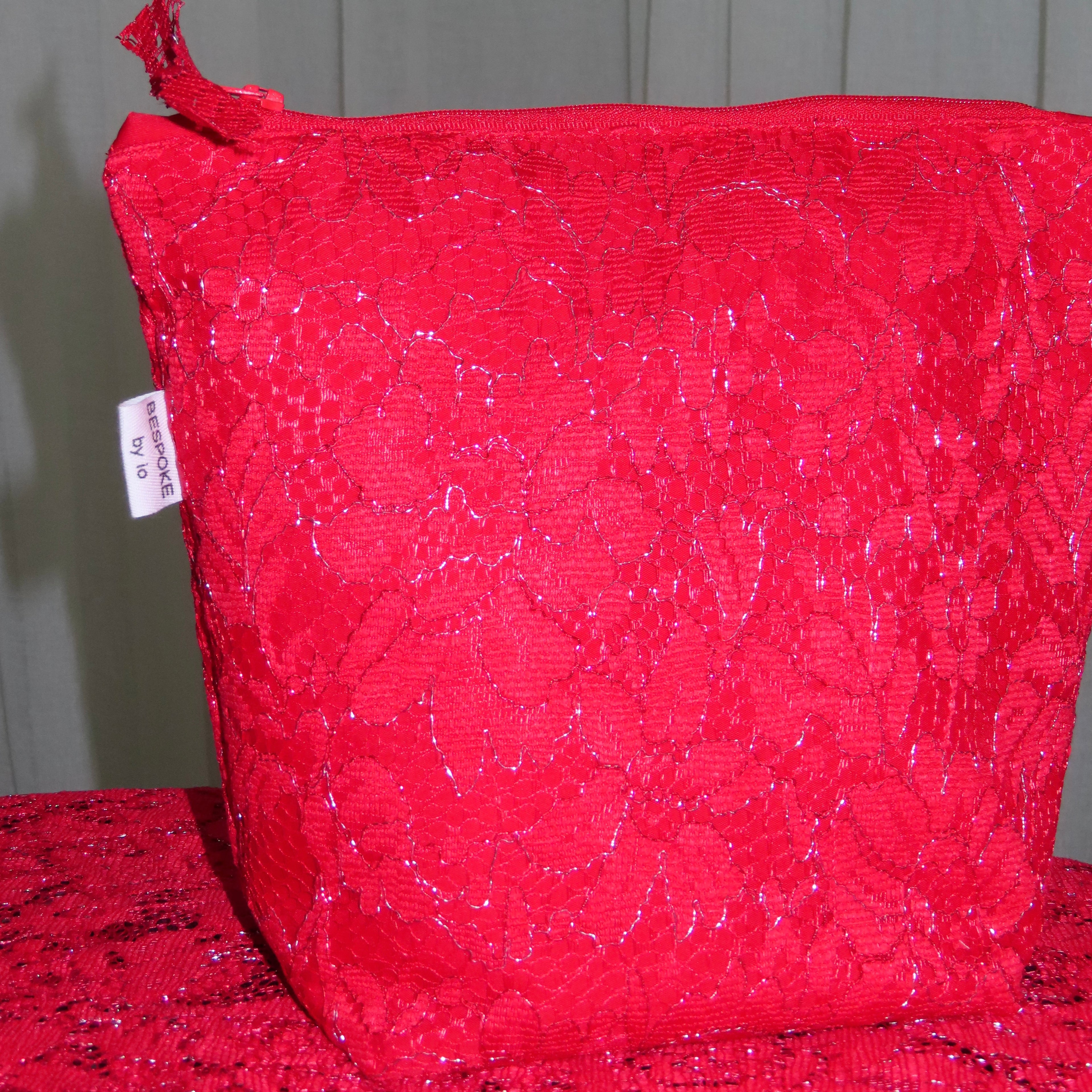 Red Lace Pouch Medium