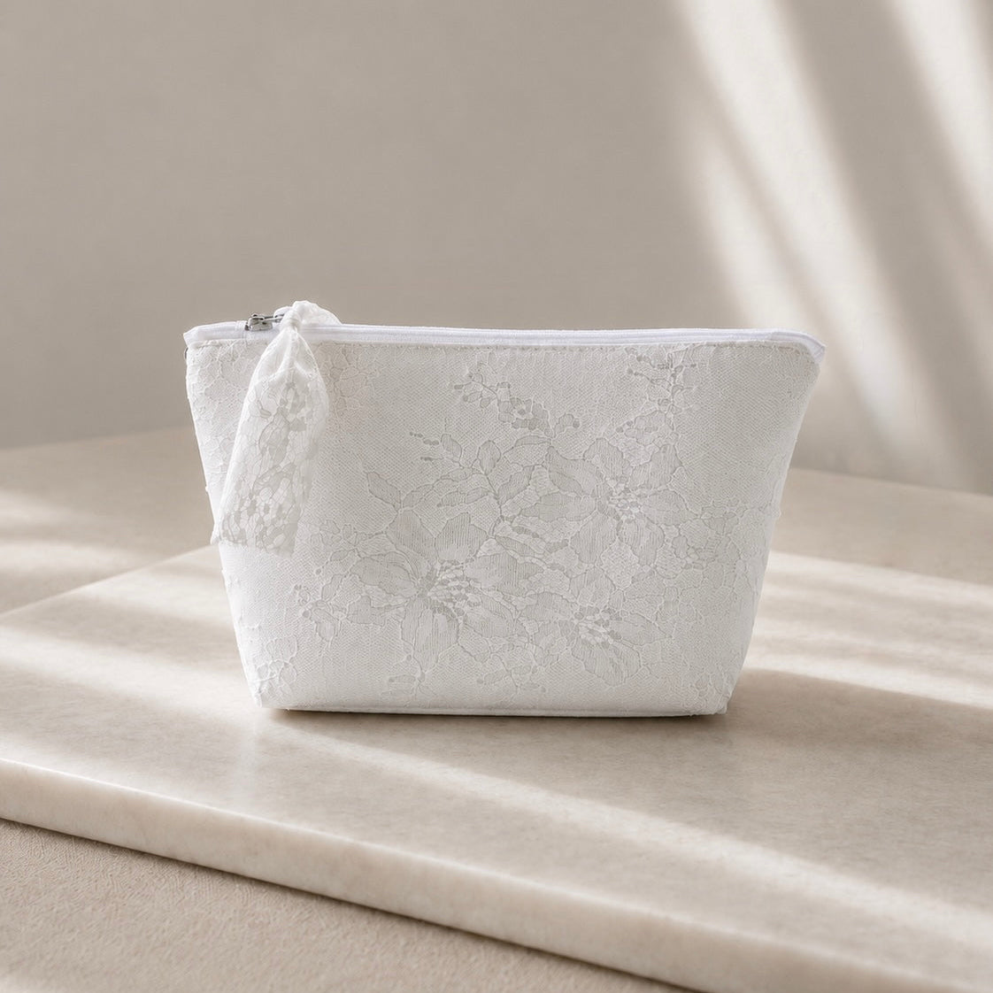 White Lace Pouch Small