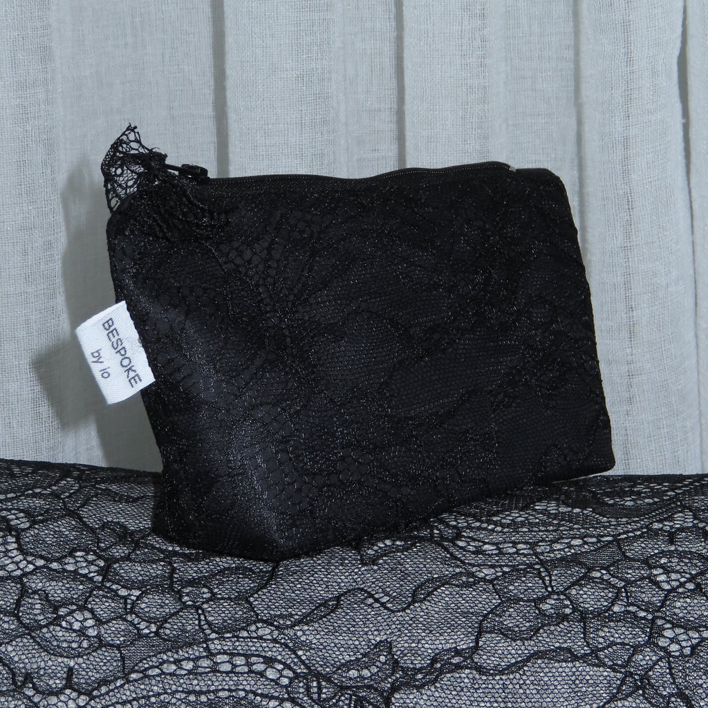 Black Lace Pouch Small