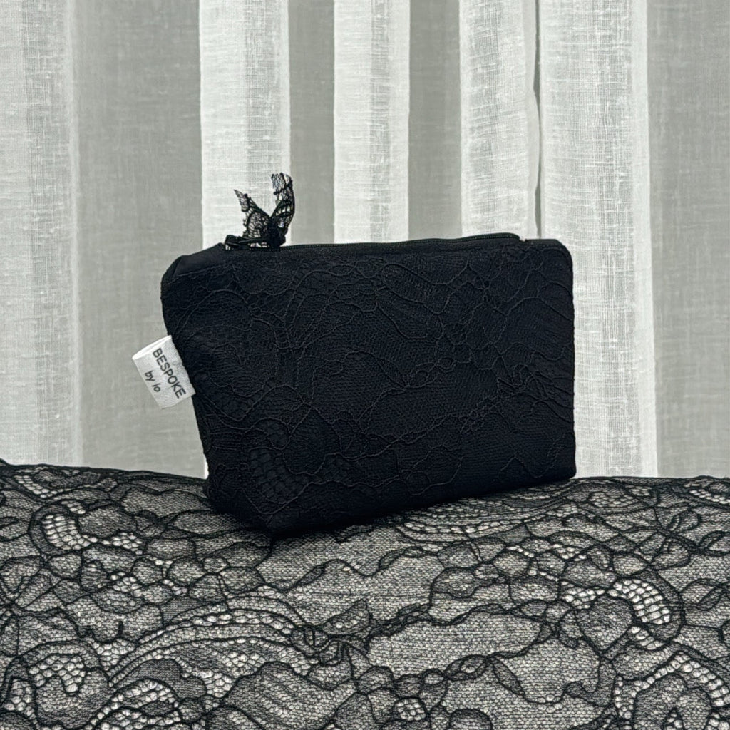 Black Lace Pouch Small