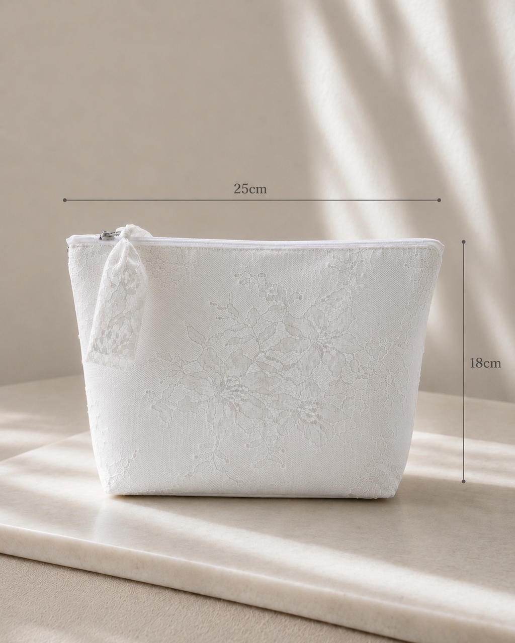 White Lace Pouch Medium