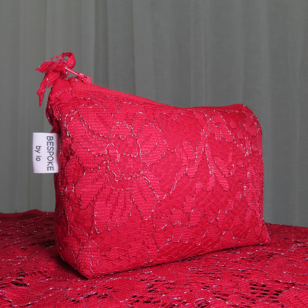 Red Lace Pouch Small