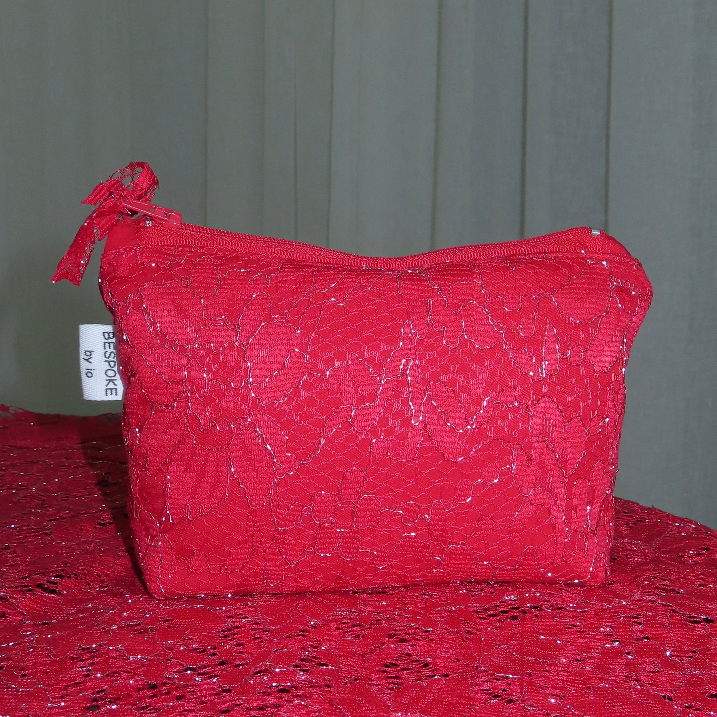 Red Lace Pouch Small
