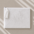 Flat White Lace Pouch Medium