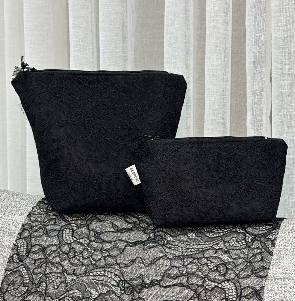 Black Lace Pouch Medium
