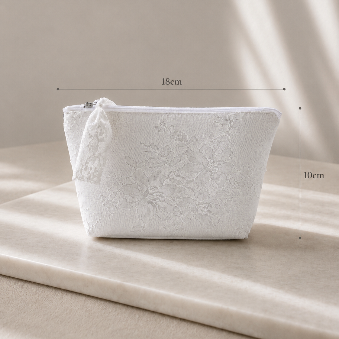 White Lace Pouch Small